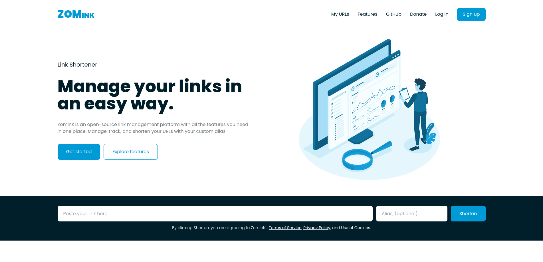 Zomink website